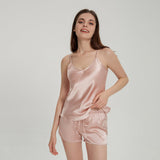 Pink Washable Silk Camisole Set