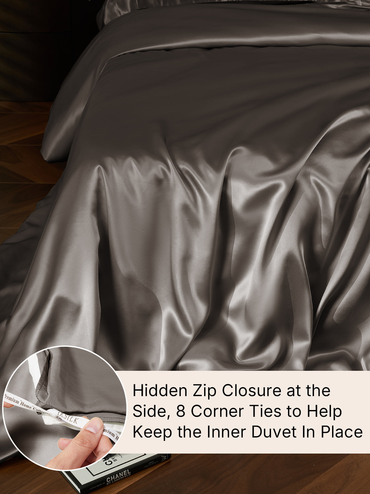 25 Momme Heavyweight Mulberry Silk Duvet Cover and Fitted Sheet Set