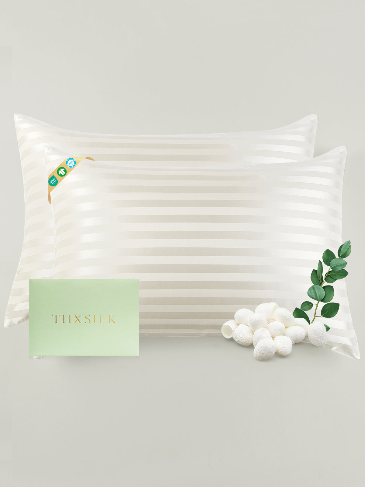 22 Momme Striped Silk Pillowcase