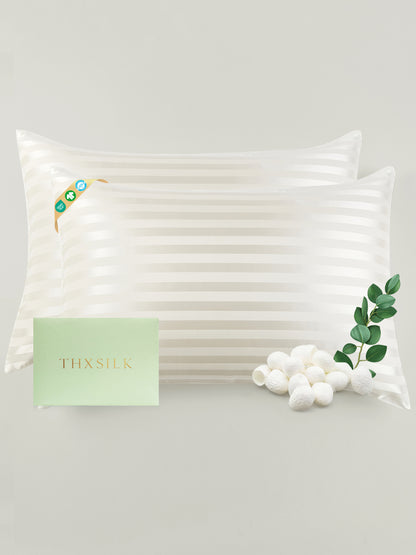 22 Momme Striped Silk Pillowcase