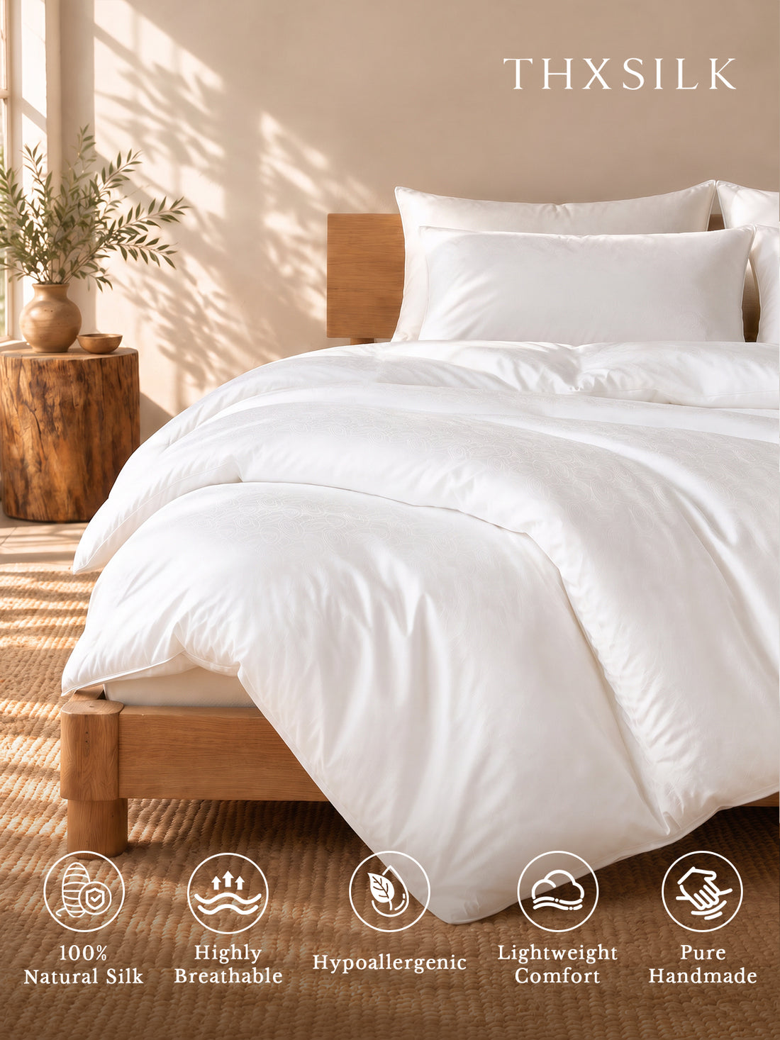 13.5 Tog Winter Premium Double Cocoon Silk Duvet
