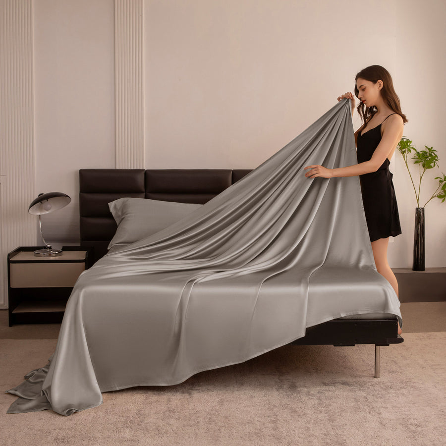 THXSILK Best seller silk sheet set queen, silk sheet set king, silk