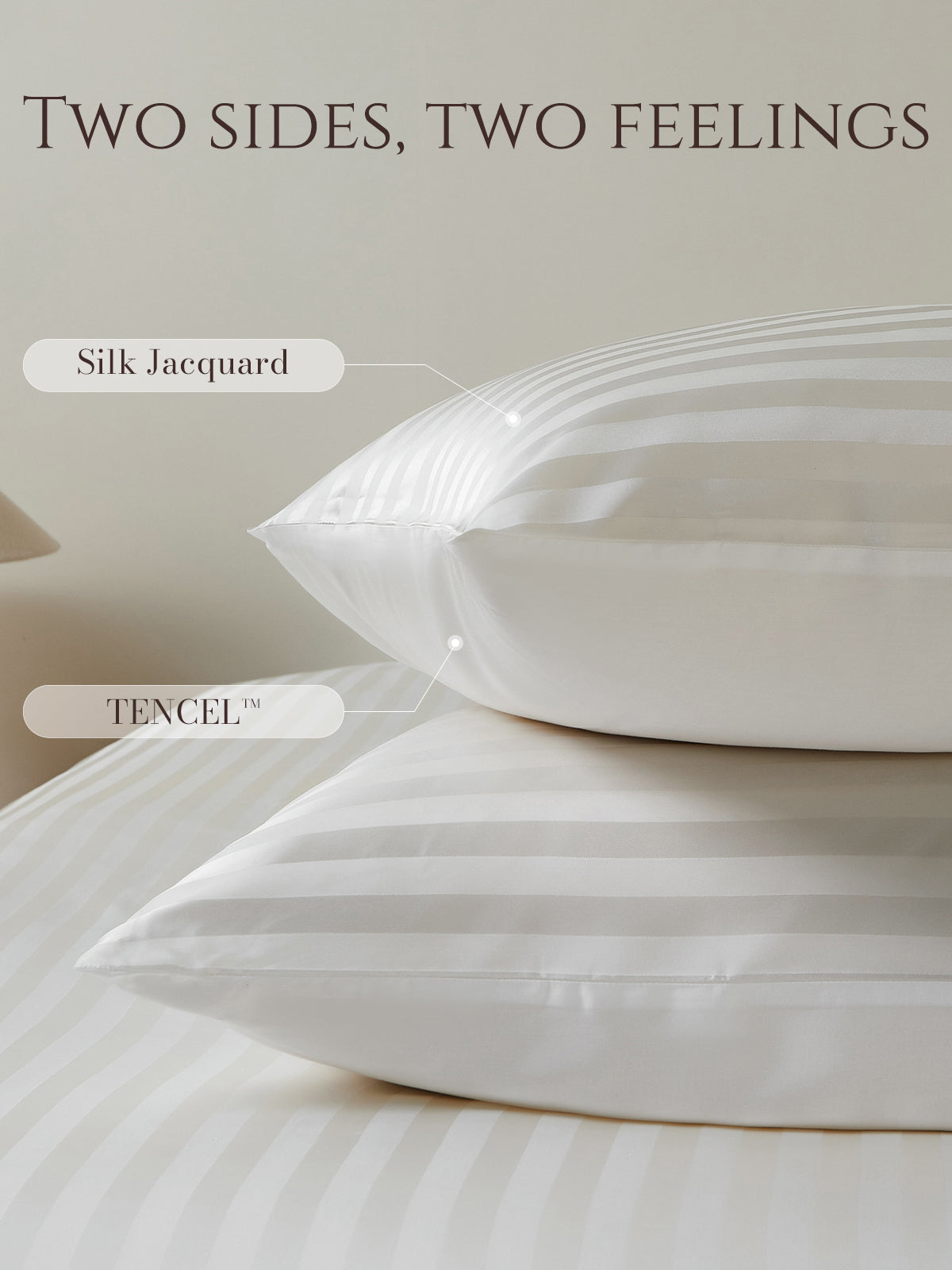 22 Momme Striped Silk Pillowcase