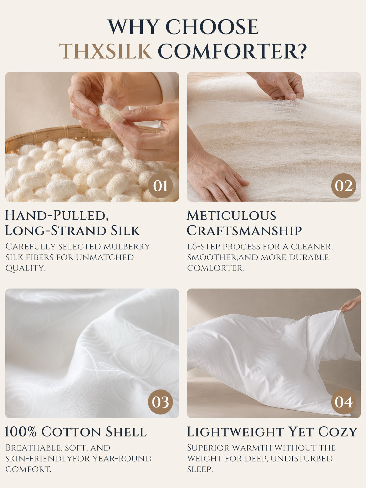 10.5 Tog All Season Premium Double Cocoon Silk Duvet