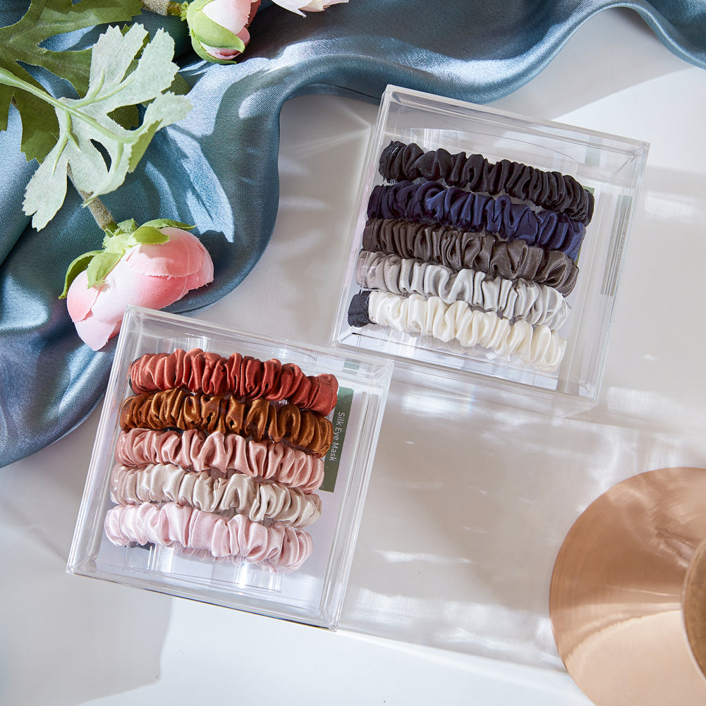 Shiny Silk Hair Tie Set(5pcs)
